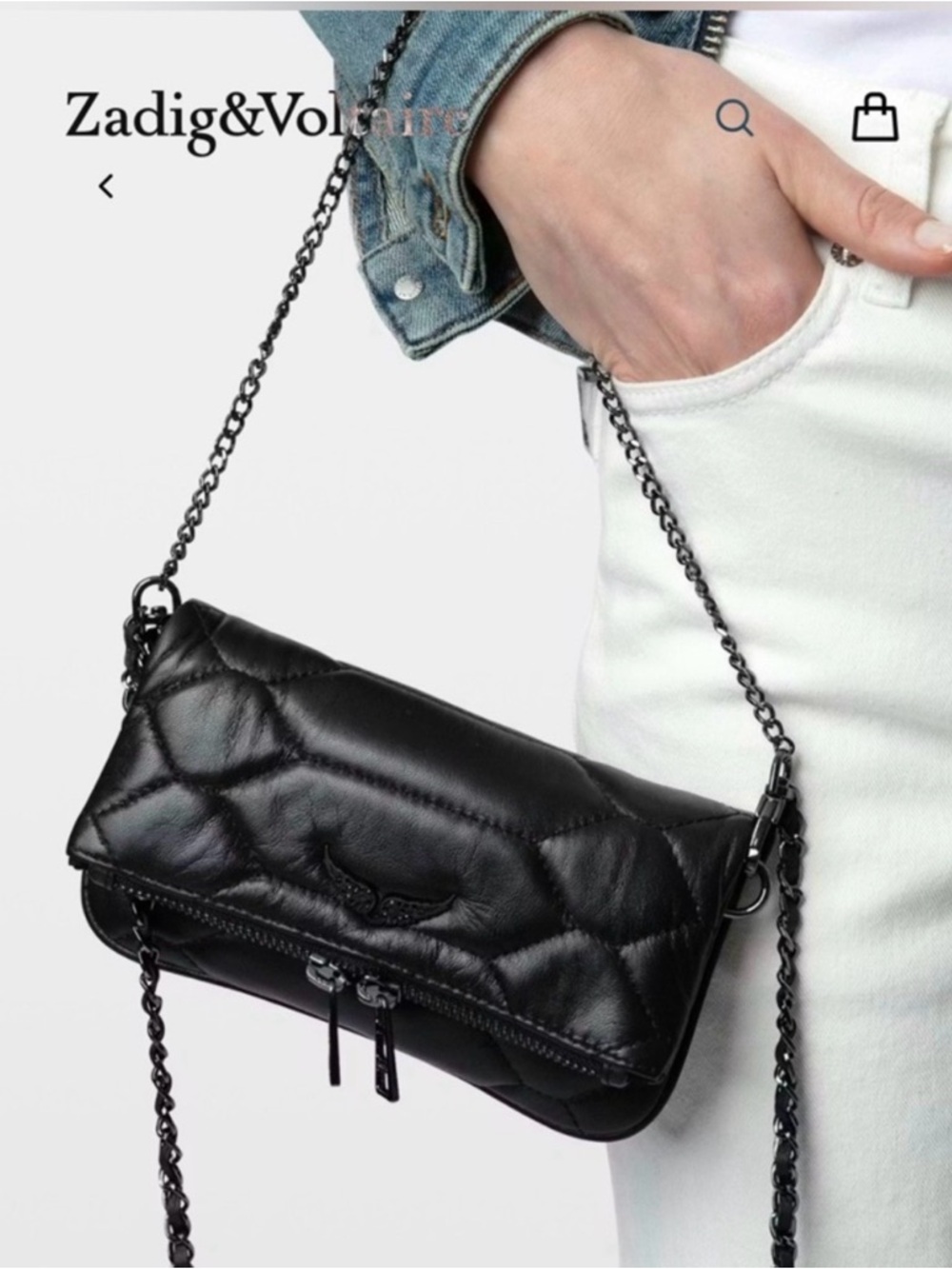 Zadig & Voltaire Rock Nano XL Mat Scale Bag - Picture 2 of 10